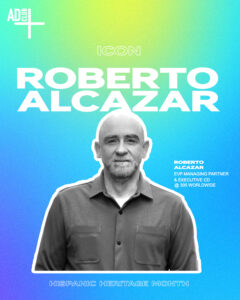 Icon Roberto Alcazar, EVP Managing Partner & Executive Director CD at 305 Worldwide along with his headshot