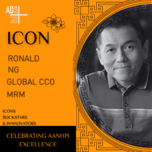 Icon Ronald Ng, Global CCO of MRM followed his headshot.