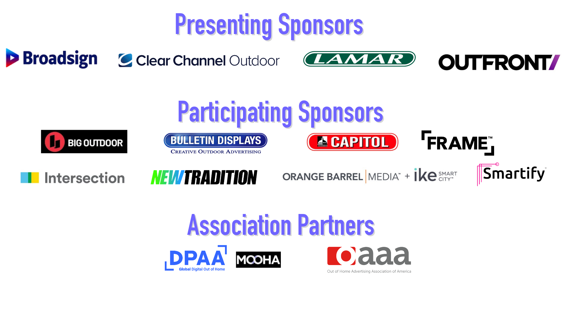 2026 OOH Sponsors
